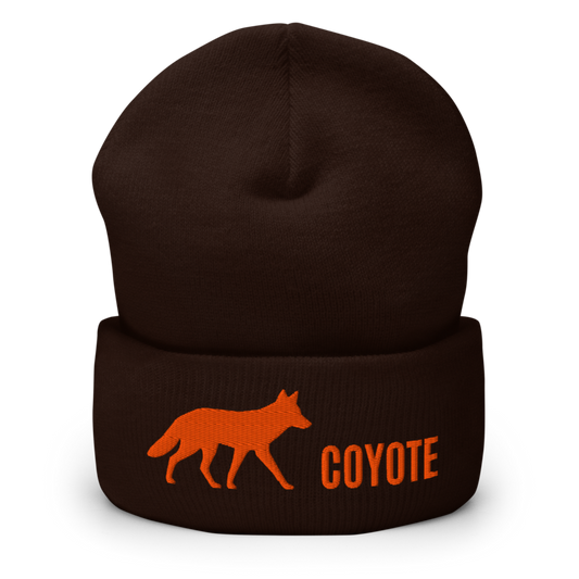 Coyote beanie - Brown - official Printful mockup