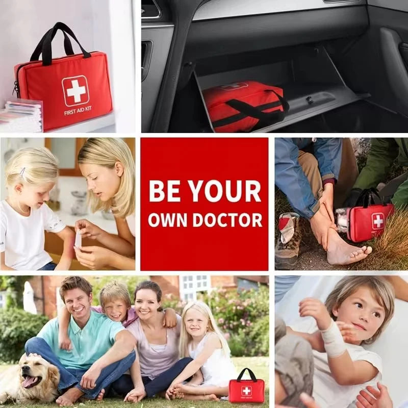 184pcs First Aid Kit, Multi-purpose Emergency Medical Supplies