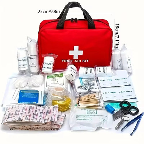 184pcs First Aid Kit, Multi-purpose Emergency Medical Supplies