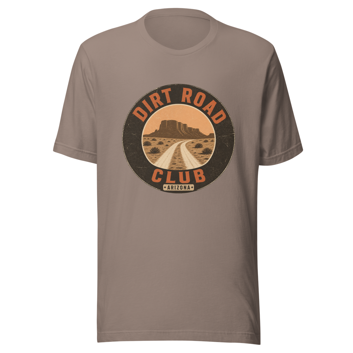 Dirt Road Club tee Pebble official Printful mockup