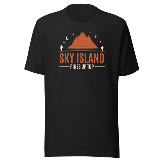 Sky Island t-shirt - Vintage Black - official Printful mockup
