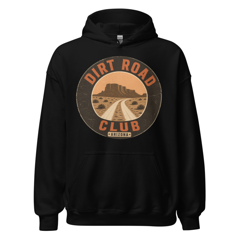 dirt-road-club-hoodie-dust-season-2026 Printful on-garment overlay Black