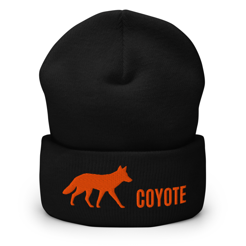 Coyote beanie - Black - official Printful mockup