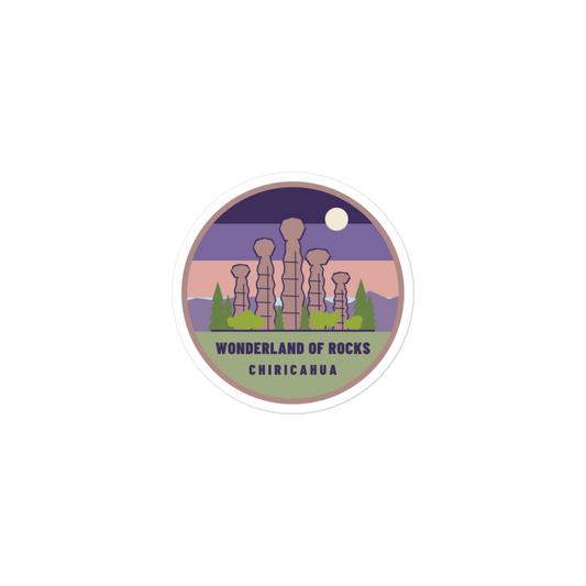 Wonderland of Rocks sticker - Satin 3x3 - landscape - official Printful mockup