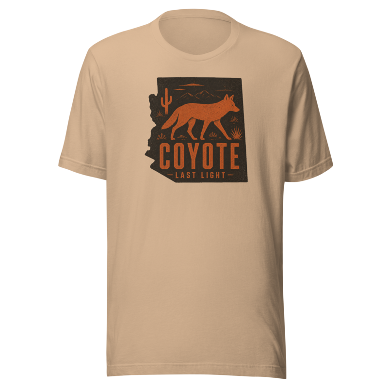 Coyote t-shirt - Tan - official Printful mockup