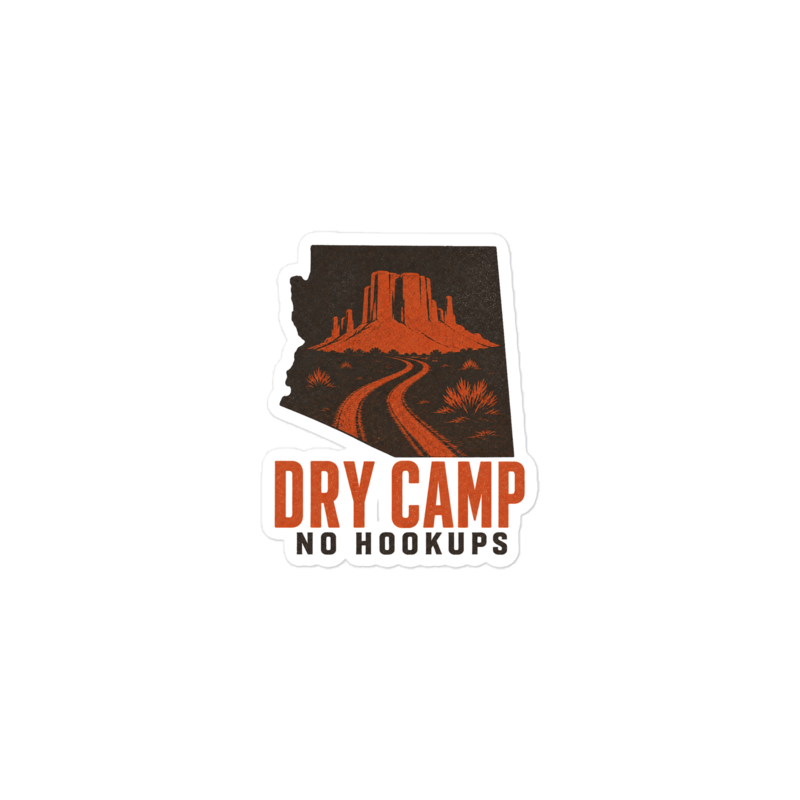 Dry Camp sticker official Printful overlay