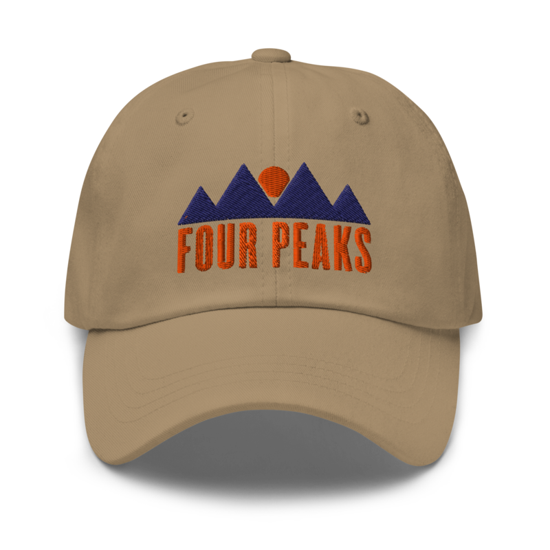 PRINTFUL-four-peaks-dad-hat-dust-season-2026-20260825 official on-hat mock