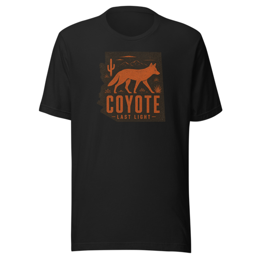 Coyote t-shirt - Vintage Black - official Printful mockup