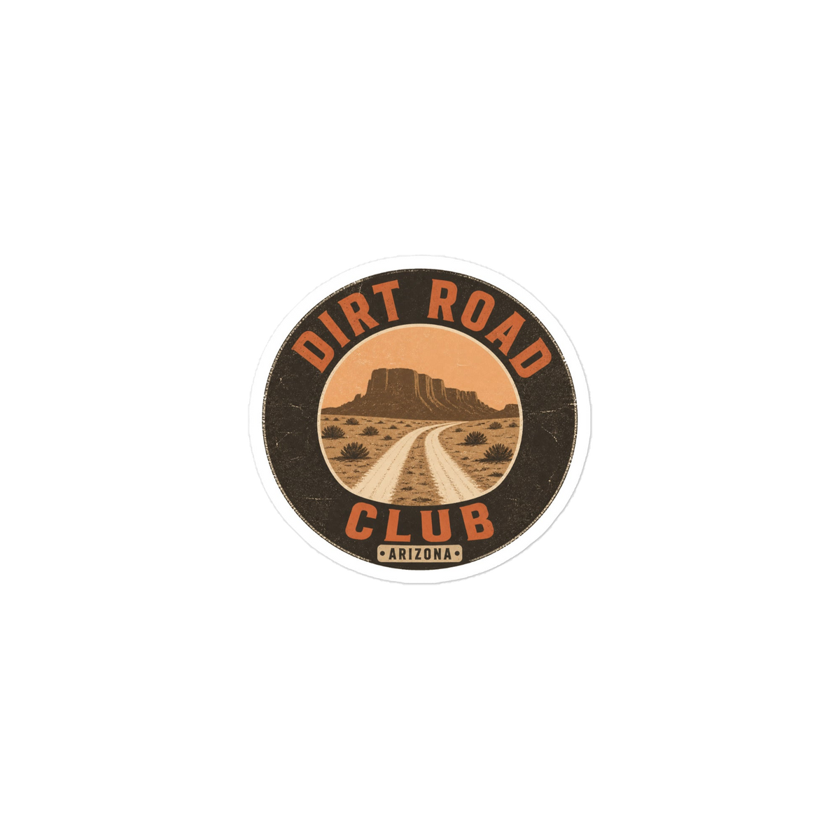 Dirt Road Club sticker, official Printful mockup