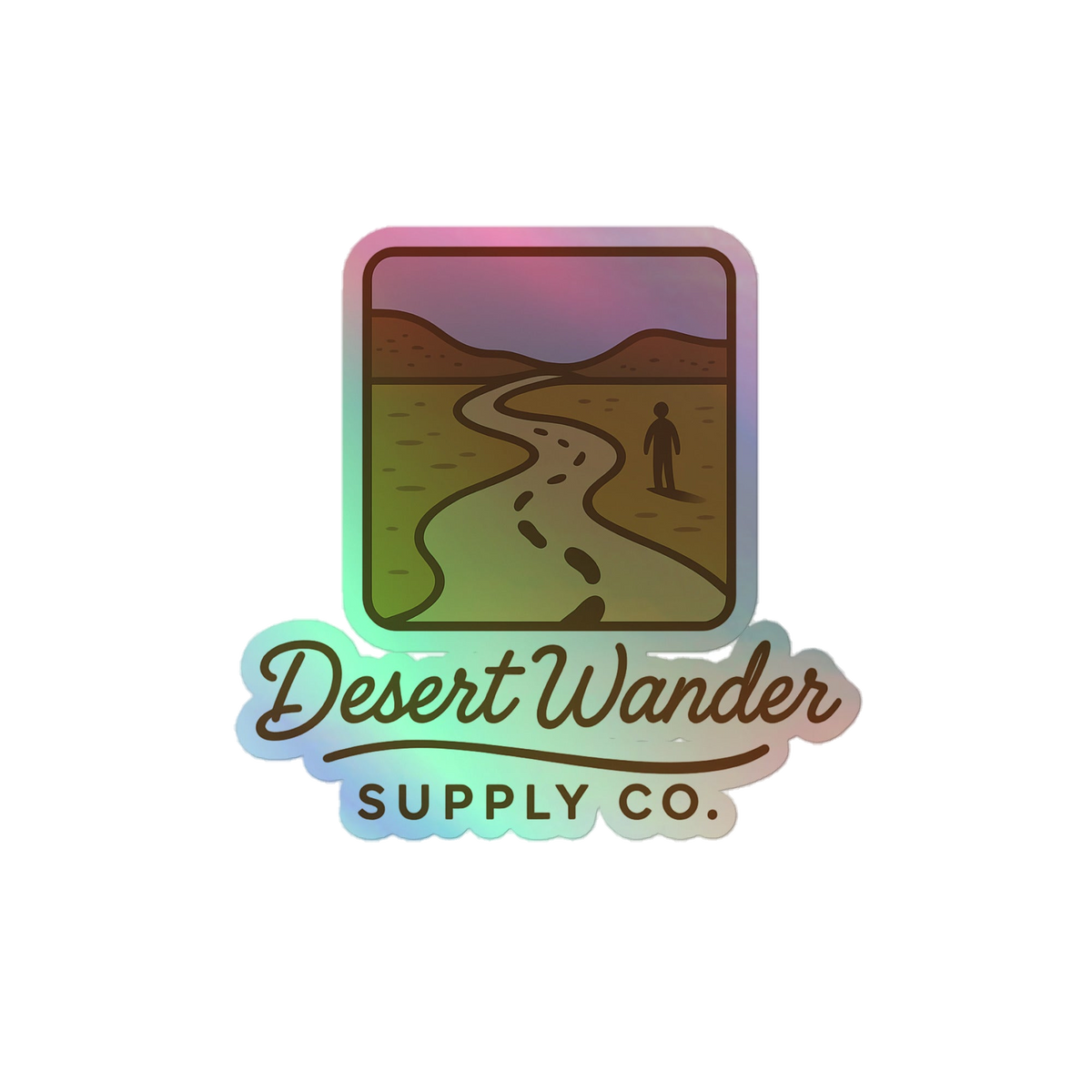 Holographic sticker, official Printful mockup