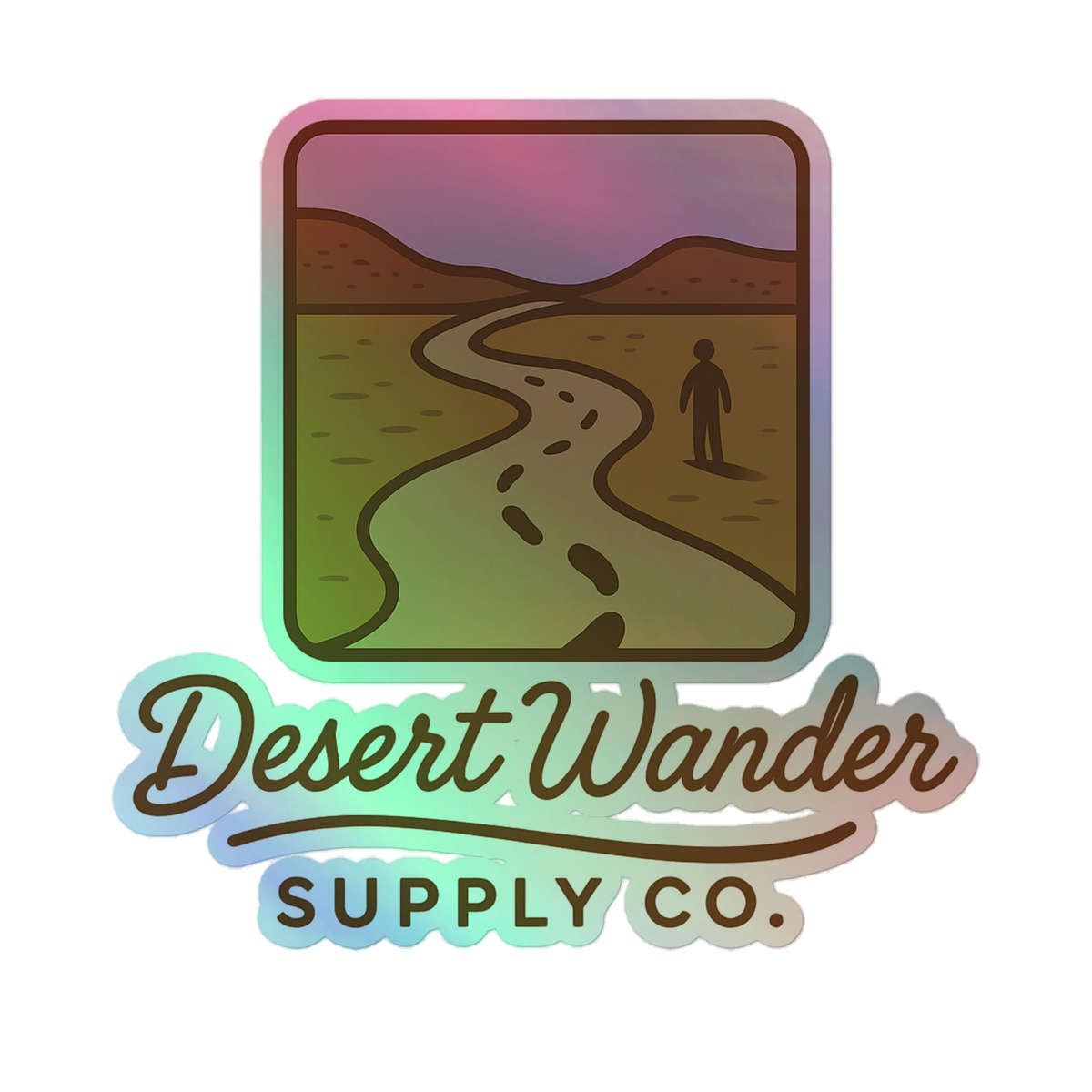 Holographic sticker, official Printful mockup