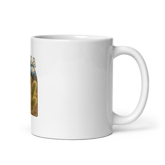 Cholla - White glossy mug, Summer 2025 Cactus Collection Printful handle on right 11oz